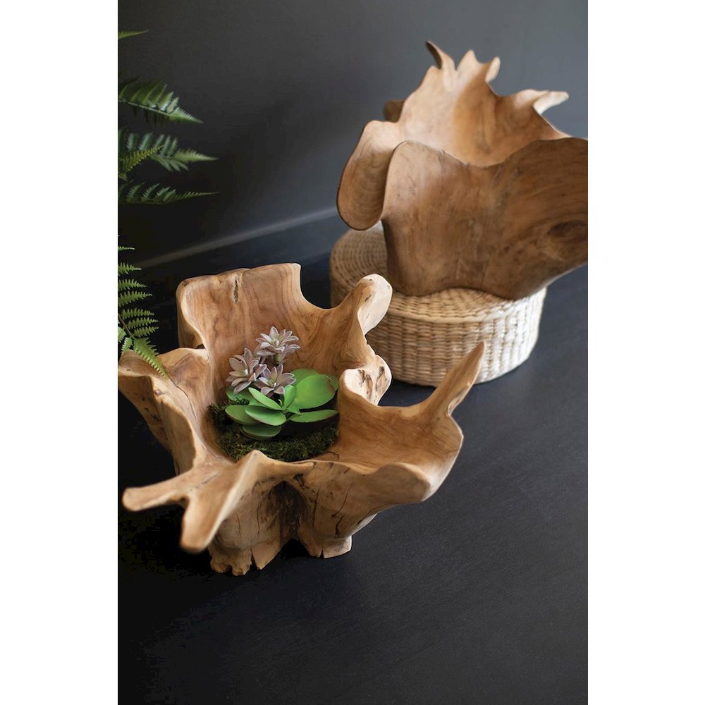 Blooming Teak Root Bowl. Picture 3