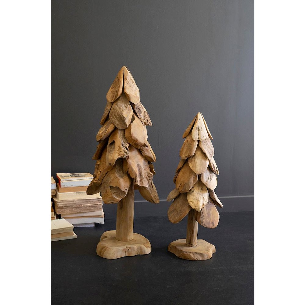 Rustic Teak Christmas Tree - Large. Picture 2