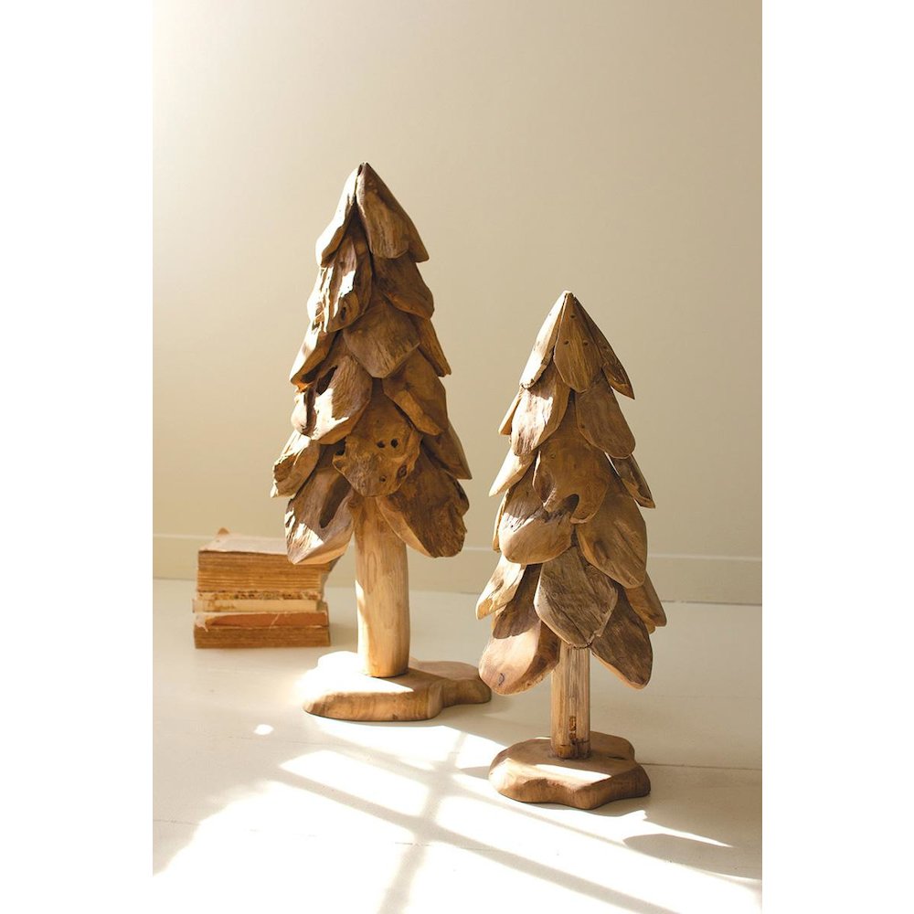 Rustic Teak Christmas Tree - Large. Picture 3