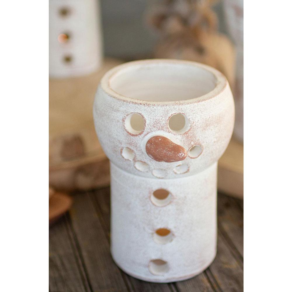 Clay Snowman Luminary. Picture 3