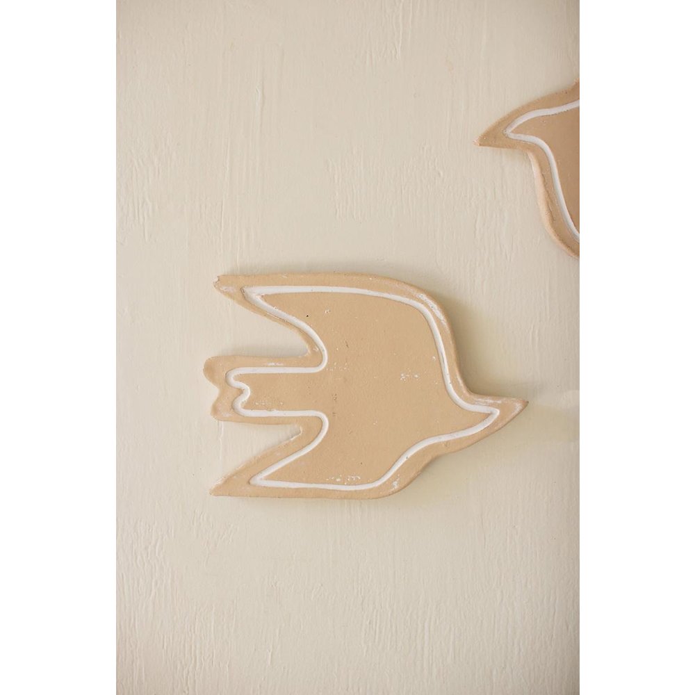 Set Of Two Clay Bird Wall Decor. Picture 2