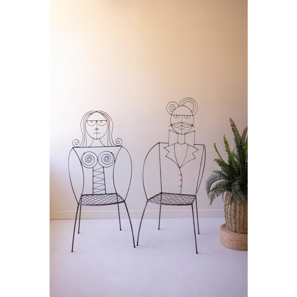 Set of Two Iron Man and Woman Chairs. Picture 1