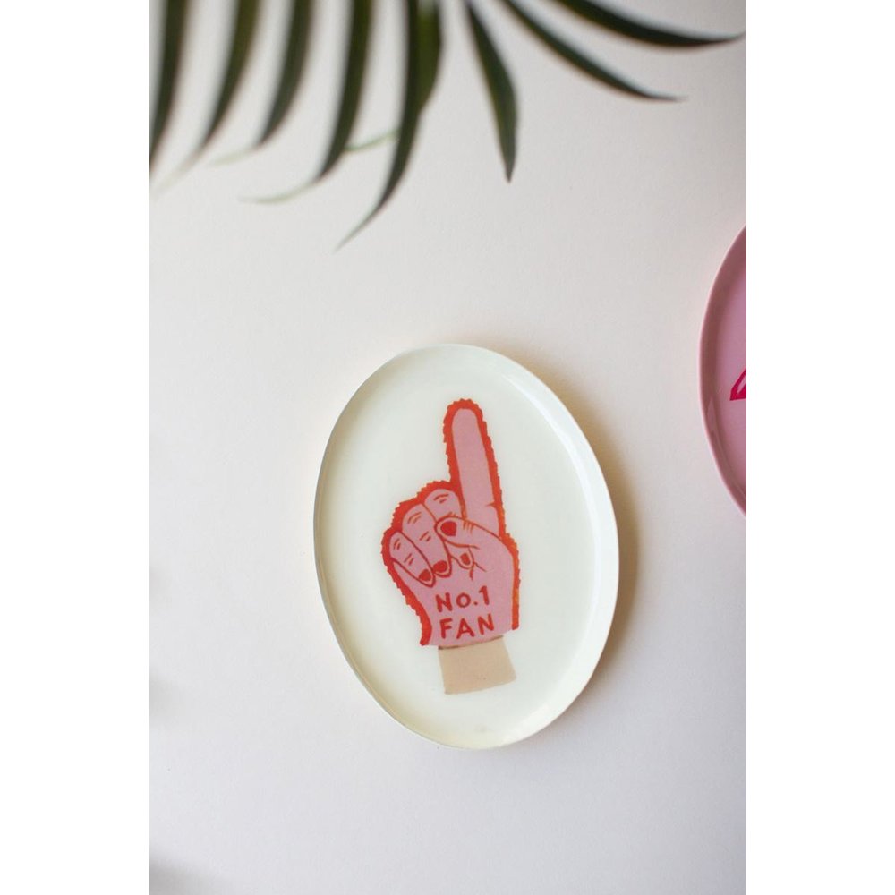 Set Of Three Hand-Painted Trinket Trays - Sayings. Picture 2