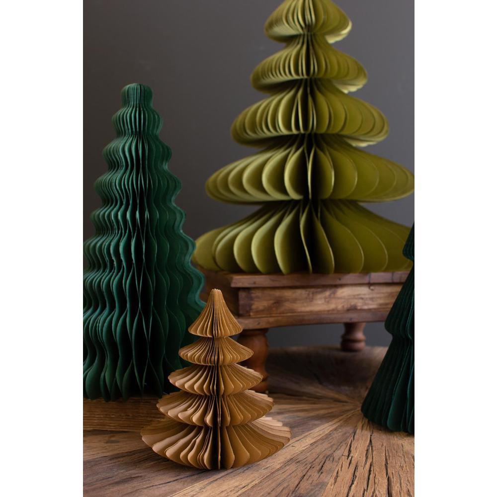 Set Of Five Paper Accordian Christmas Trees - One Each. Picture 3