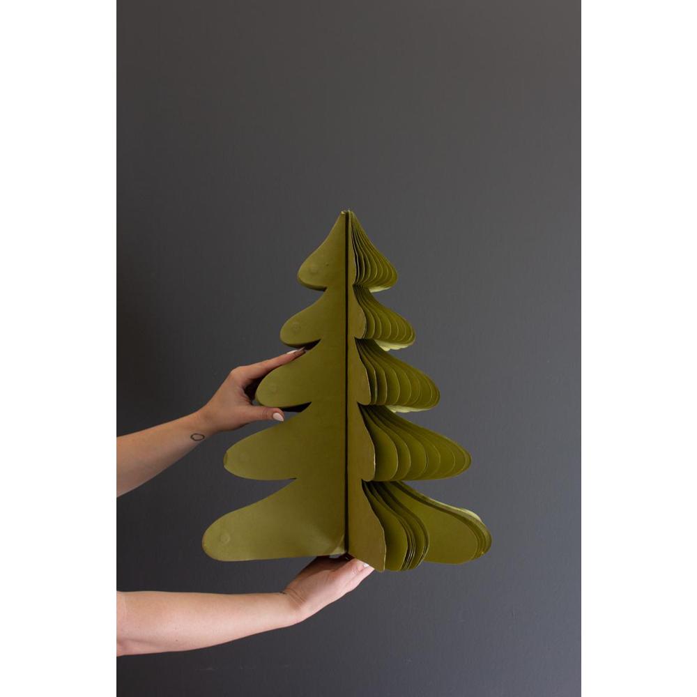 Set Of Five Paper Accordian Christmas Trees - One Each. Picture 4
