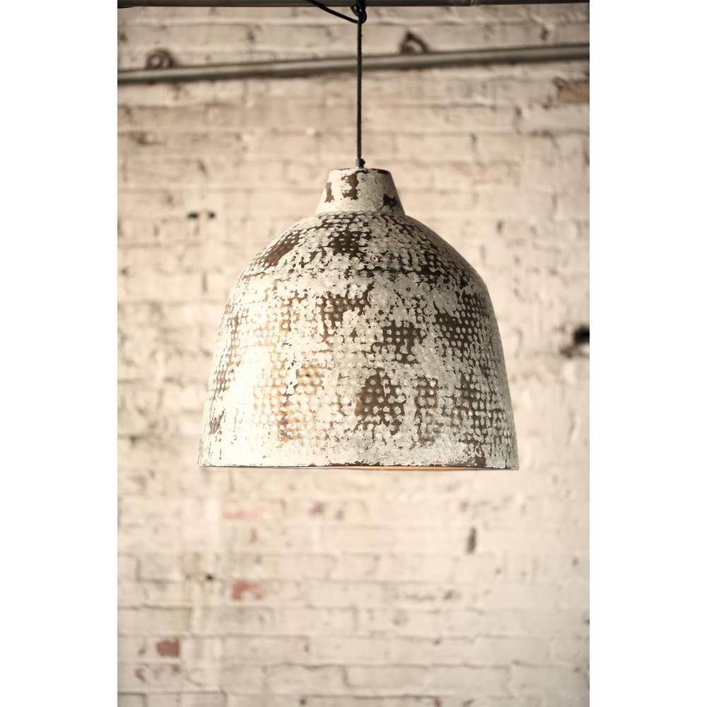 Rustic White Metal Pendant Light. Picture 1