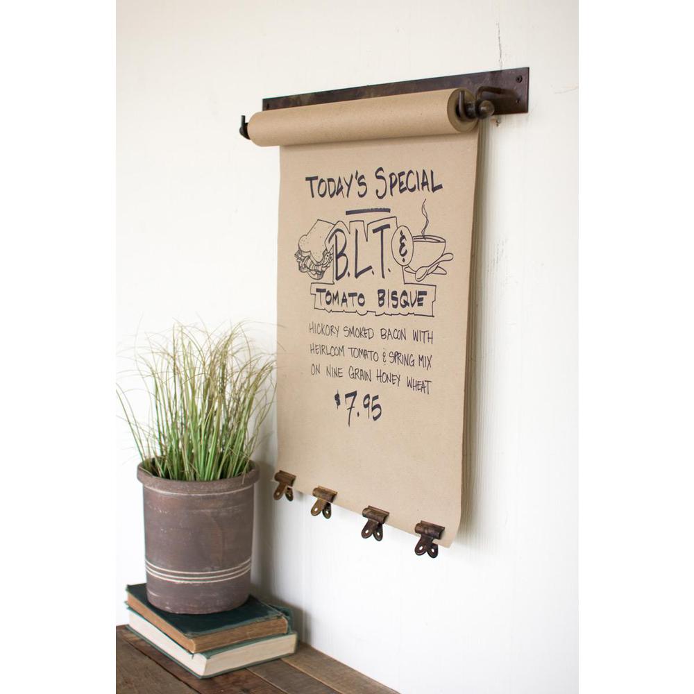 Hanging Note Roll With 4 Brass Finish Clips-22In. Picture 2
