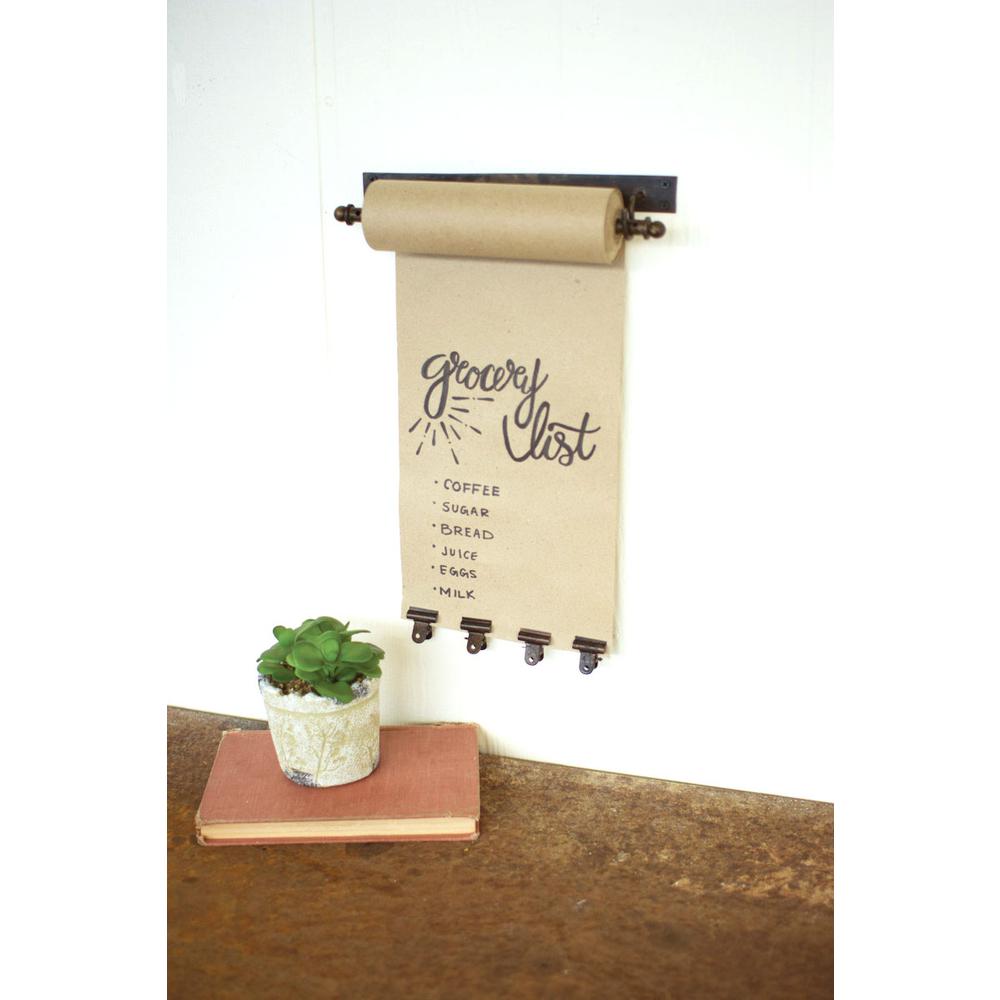 Hanging Note Roll With 4 Brass Finish Clips-11In. Picture 1