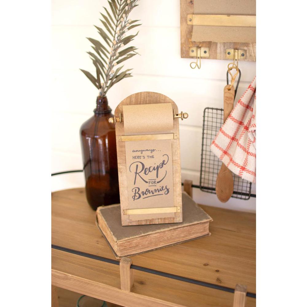 Wooden Tabletop Note Roll. Picture 1