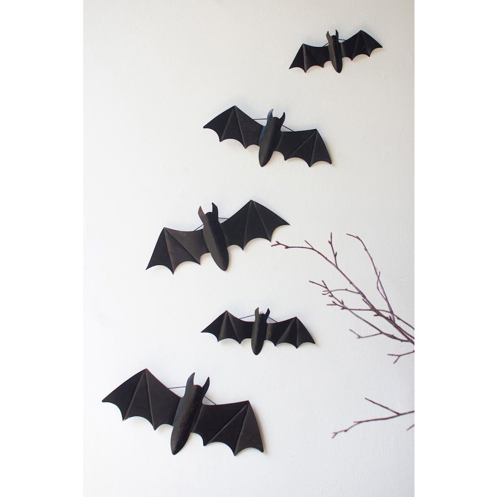 Set Of Five Black Metal Bats - One Each Size. Picture 2