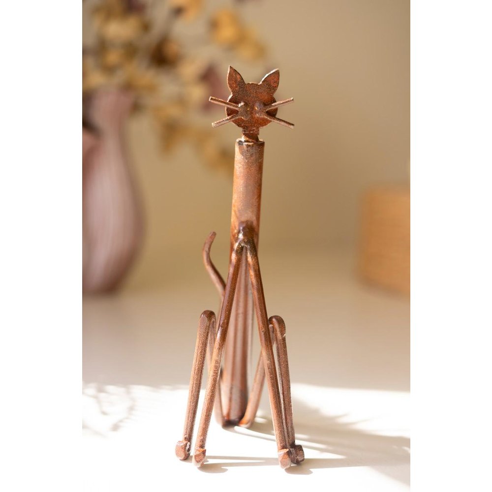 Hand Forged Iron Cat. Picture 3