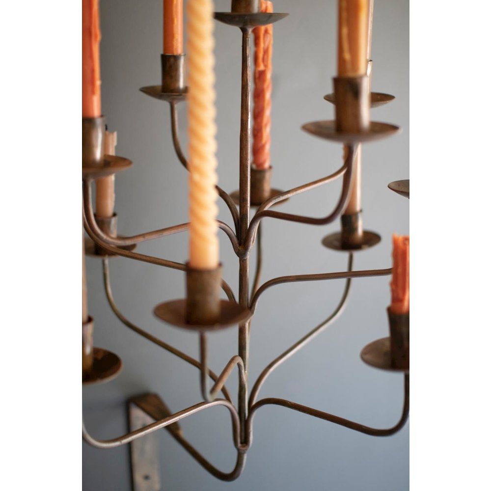 Iron Thirteen Taper Wall Candelabra. Picture 2