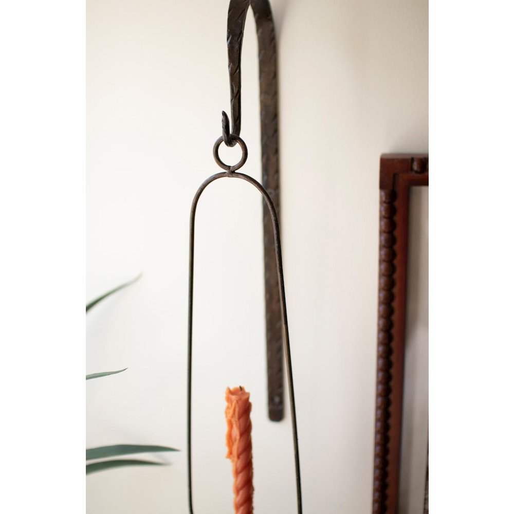 Hanging Wall Taper Candle Holder - Oval. Picture 2