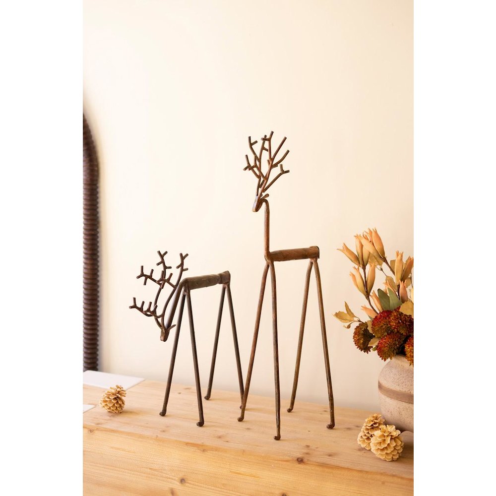 Set Of Two Forged-Iron Deer. Picture 4