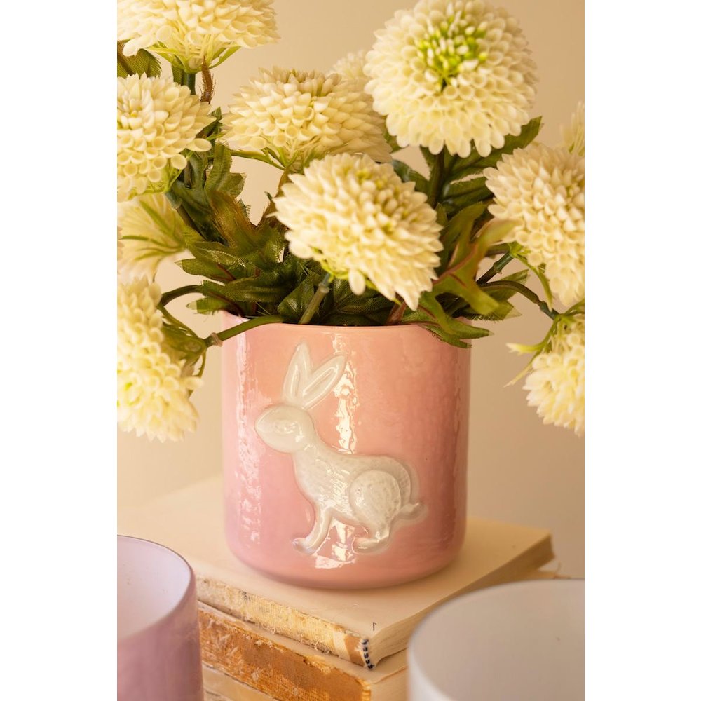 Set Of Three Colored Glass Bunny Vases. Picture 4