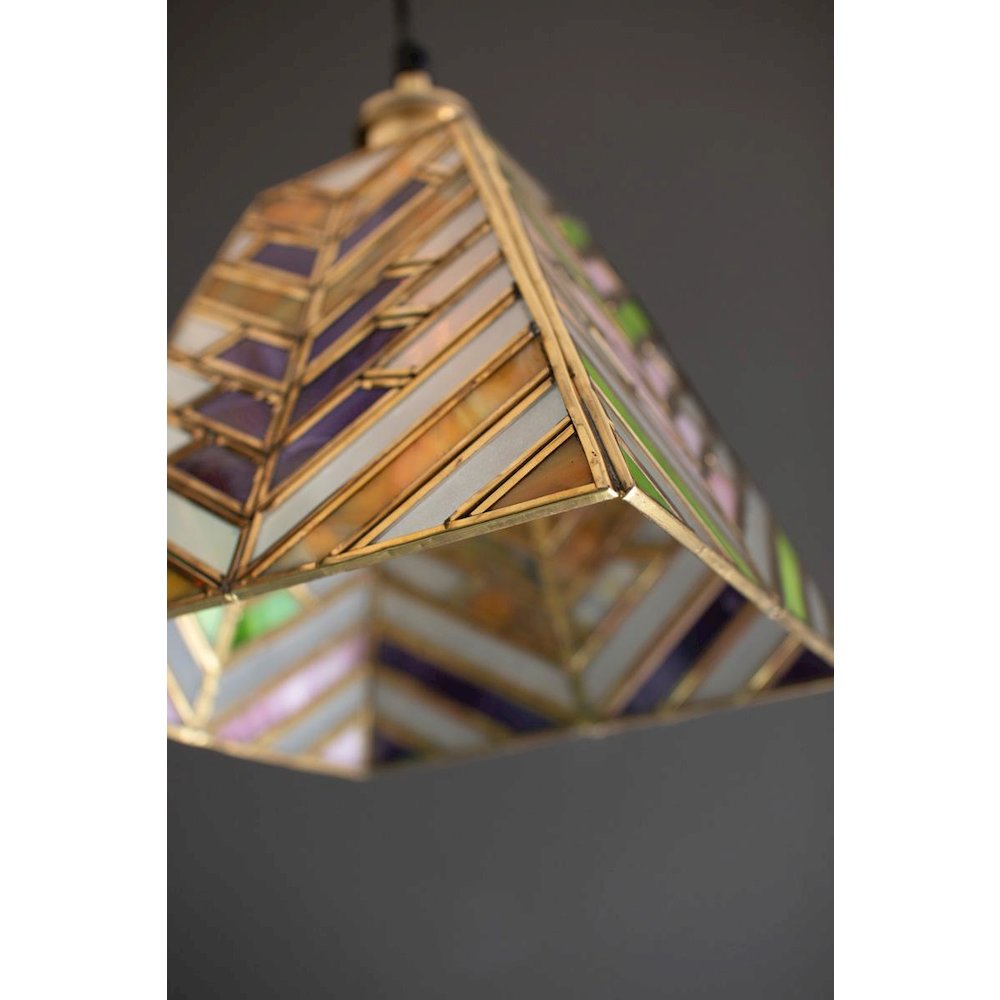 Stained Glass Pendant Lamp #3. Picture 3