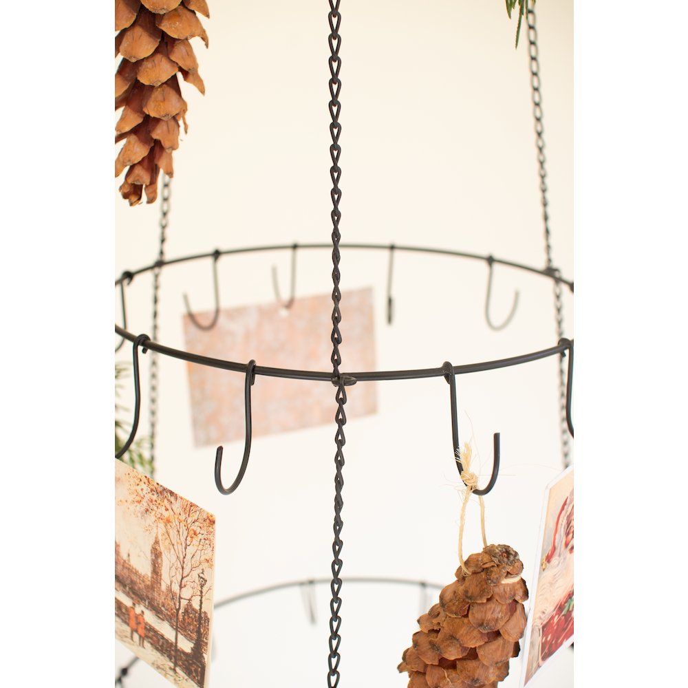 Three Layer Hanging Wire Ornament Tree. Picture 1