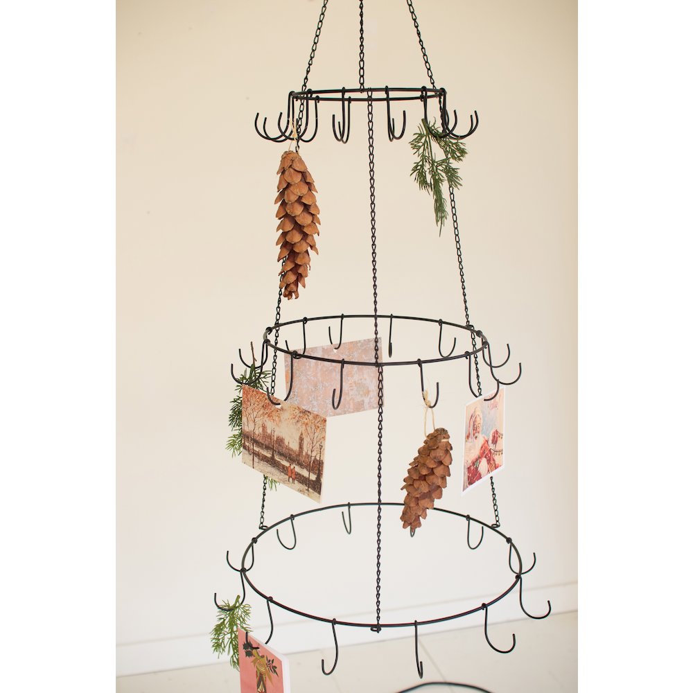 Three Layer Hanging Wire Ornament Tree. Picture 3