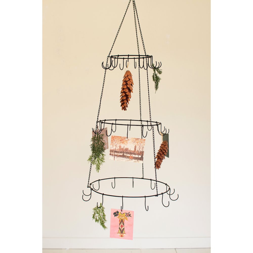 Three Layer Hanging Wire Ornament Tree. Picture 4