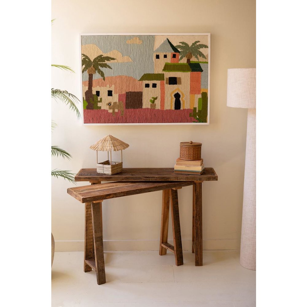 Set Of Two Recycled Wooden Consoles. Picture 5
