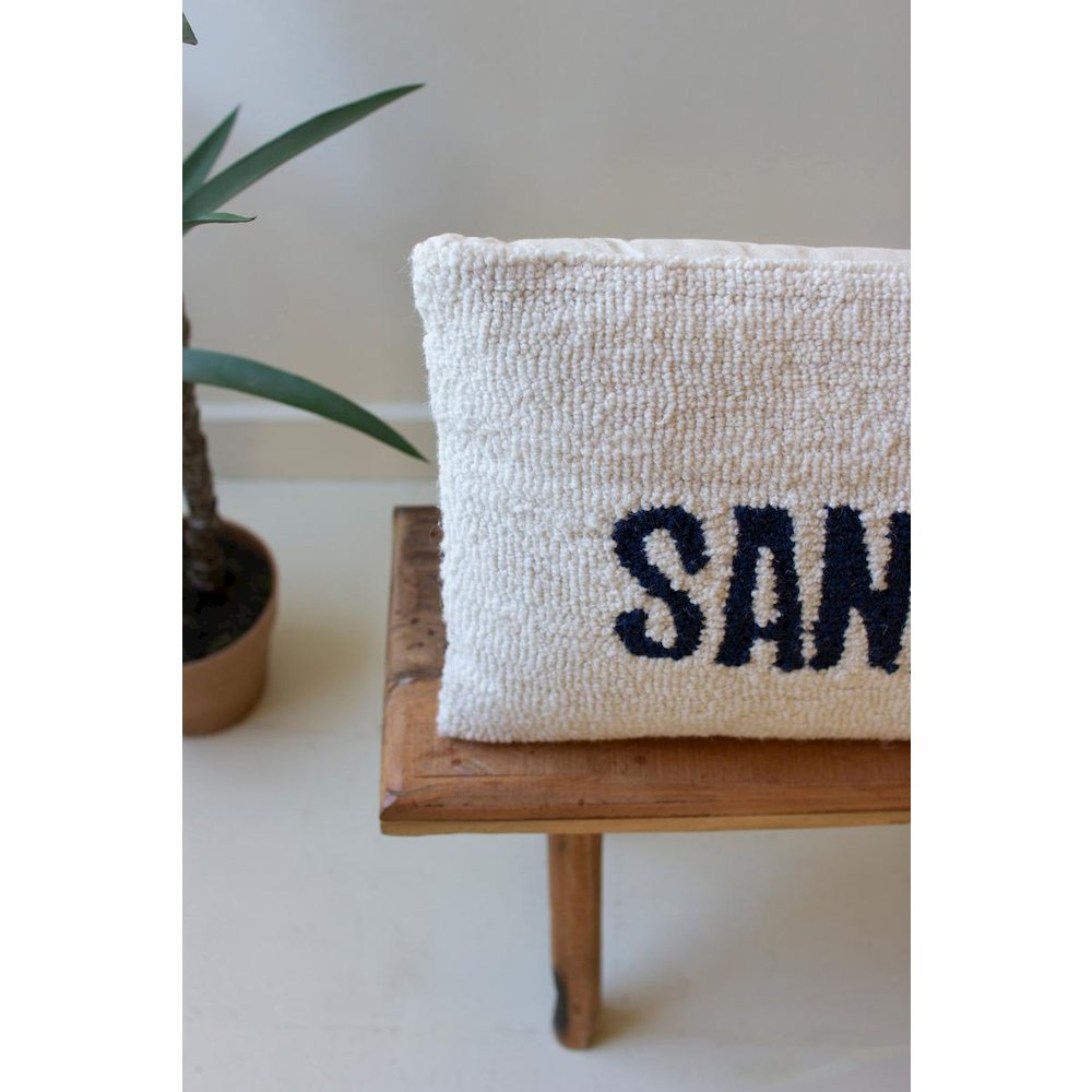 Sandy Toes - Hand Hooked Pillow. Picture 3