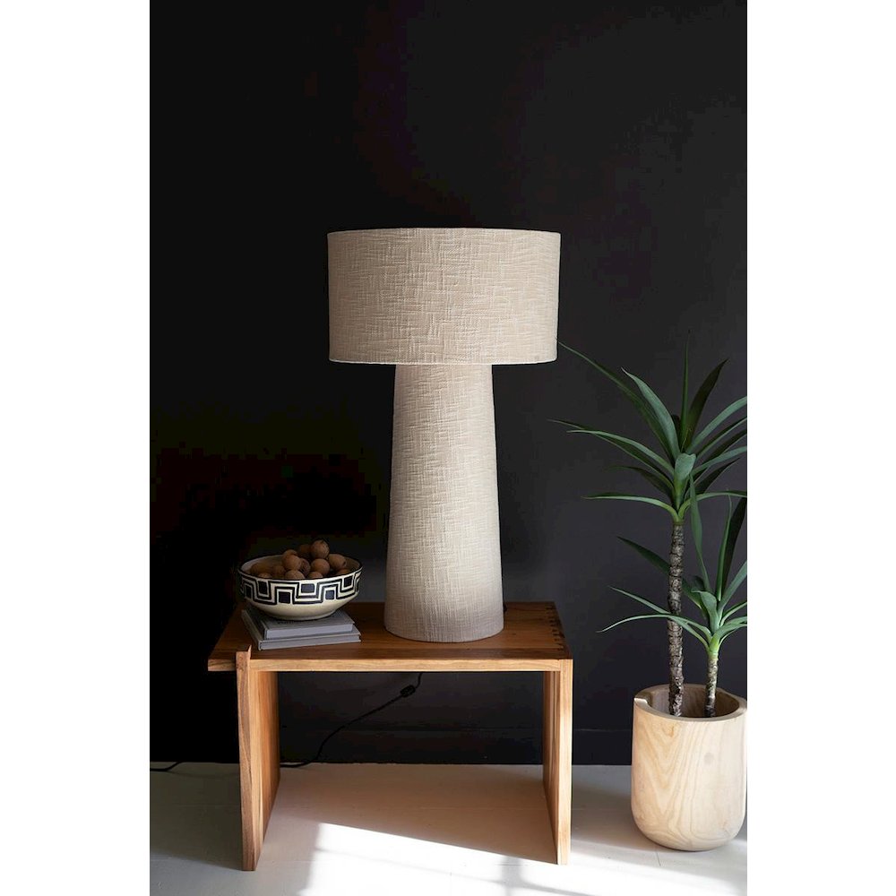 Boucle Fabric Table Lamp With Shade. Picture 3