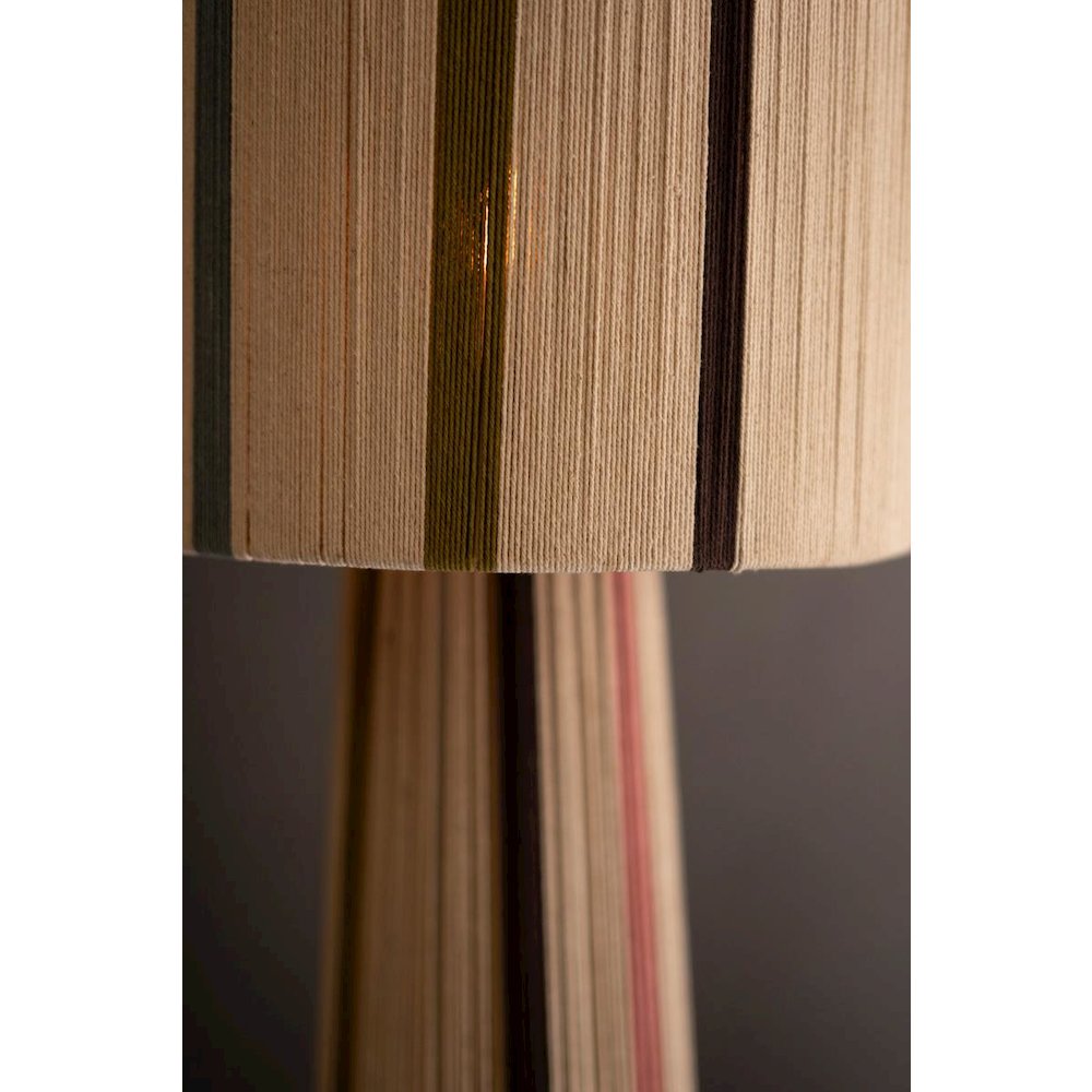 Multi Striped String Table Lamp With Shade. Picture 2