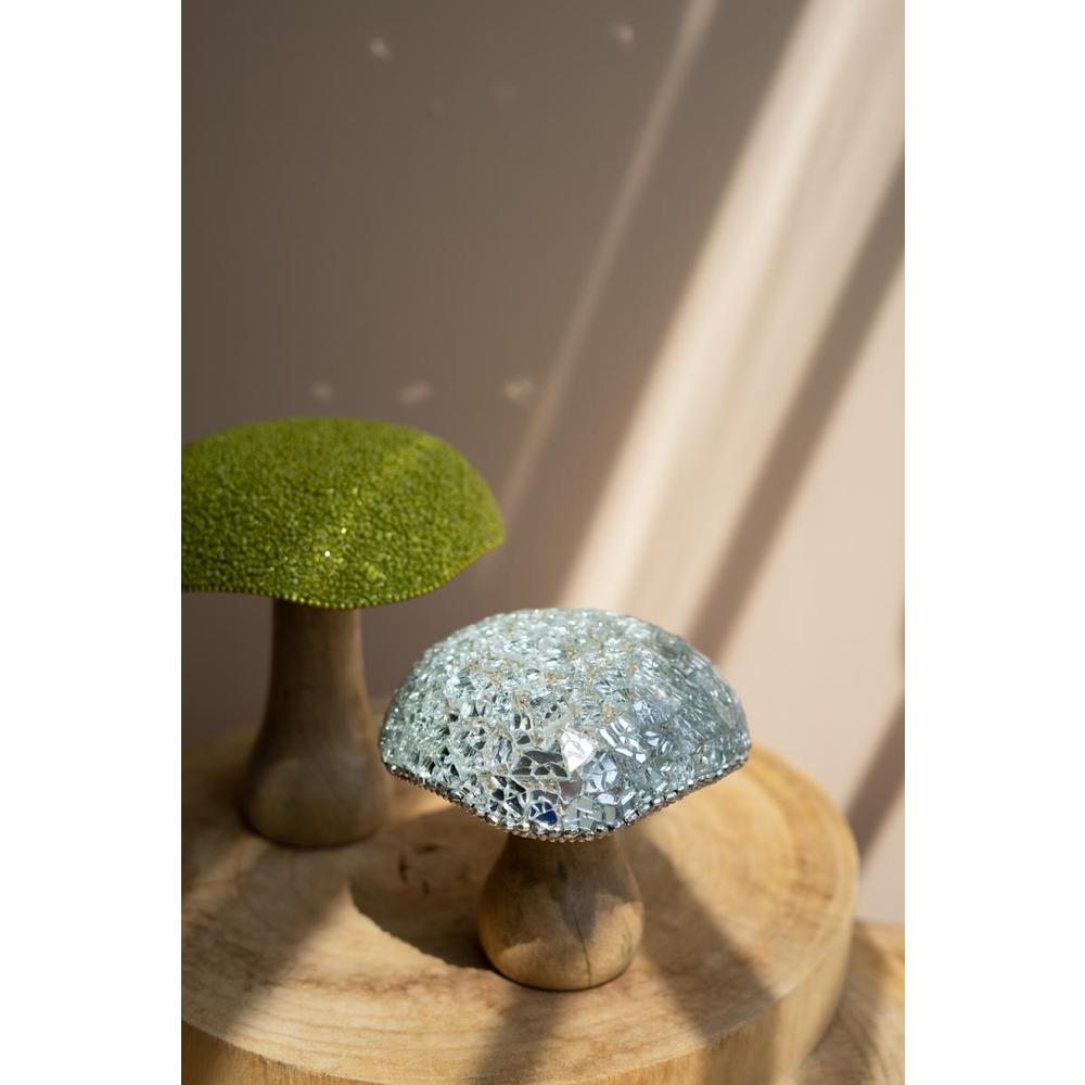 Set Of Five Mushrooms With Mosaic Tops. Picture 5