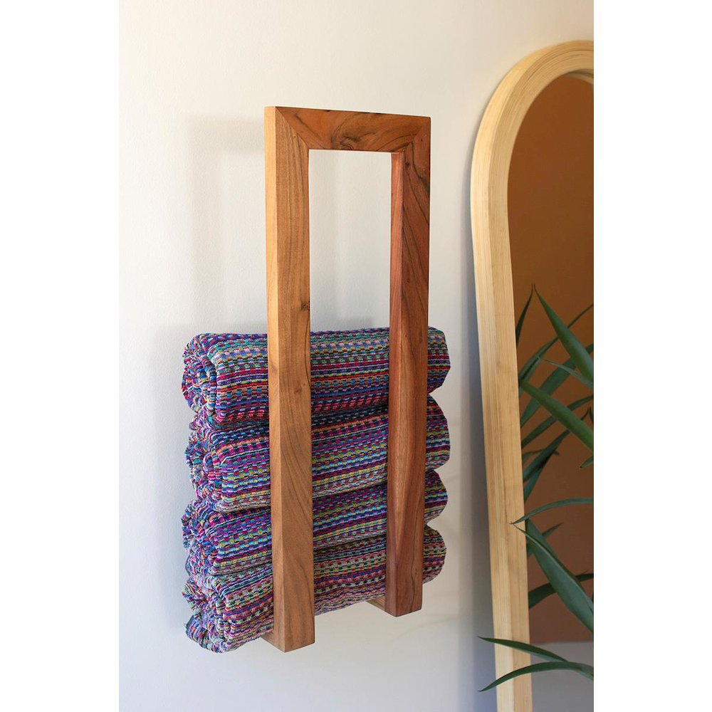 Wooden Wall Towel Rack. Picture 3
