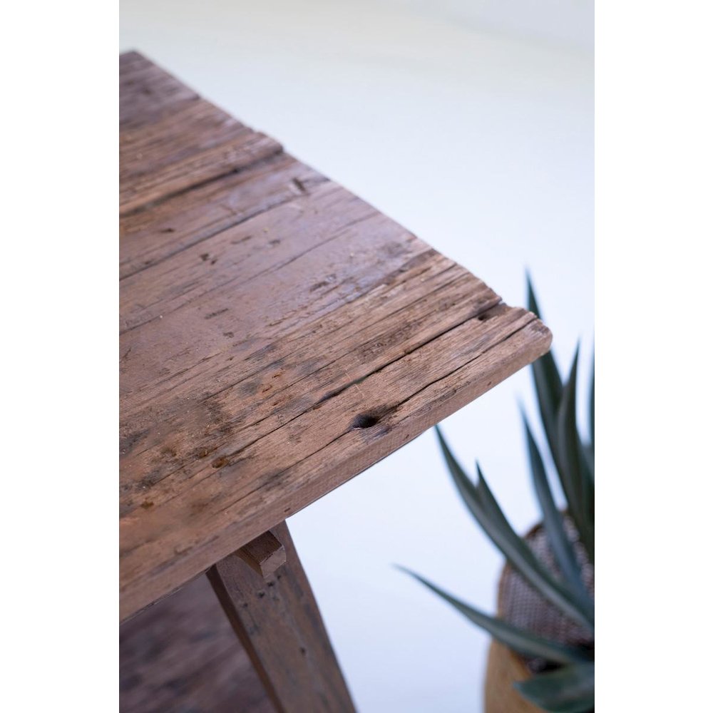 Reclaimed Wood Console with Lower Shelf. Picture 4