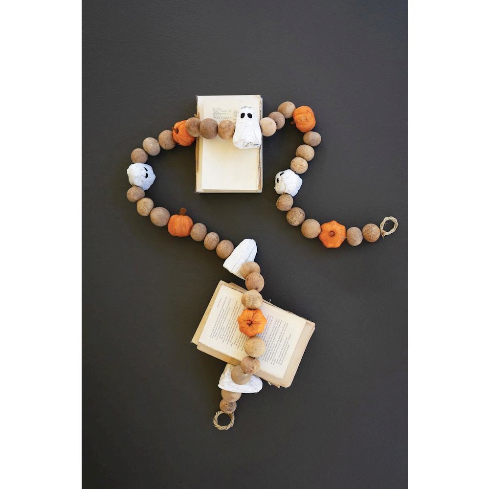 Gourd Ghost Pumpkin Garland 72Inches. Picture 2