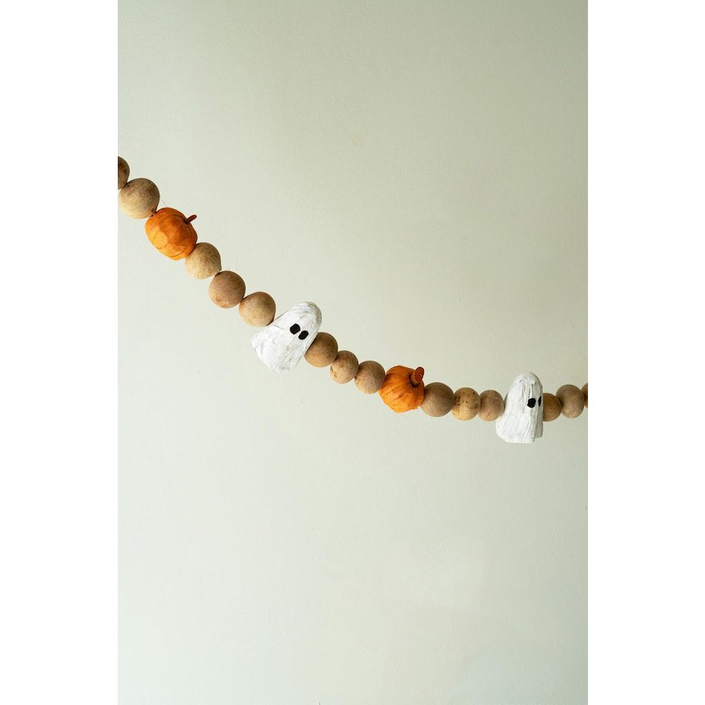 Gourd Ghost Pumpkin Garland 72Inches. Picture 4