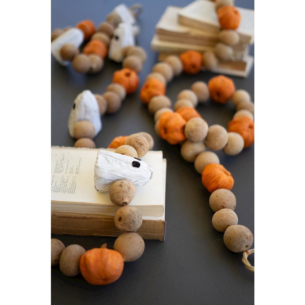Gourd Ghost Pumpkin Garland 72Inches. Picture 5