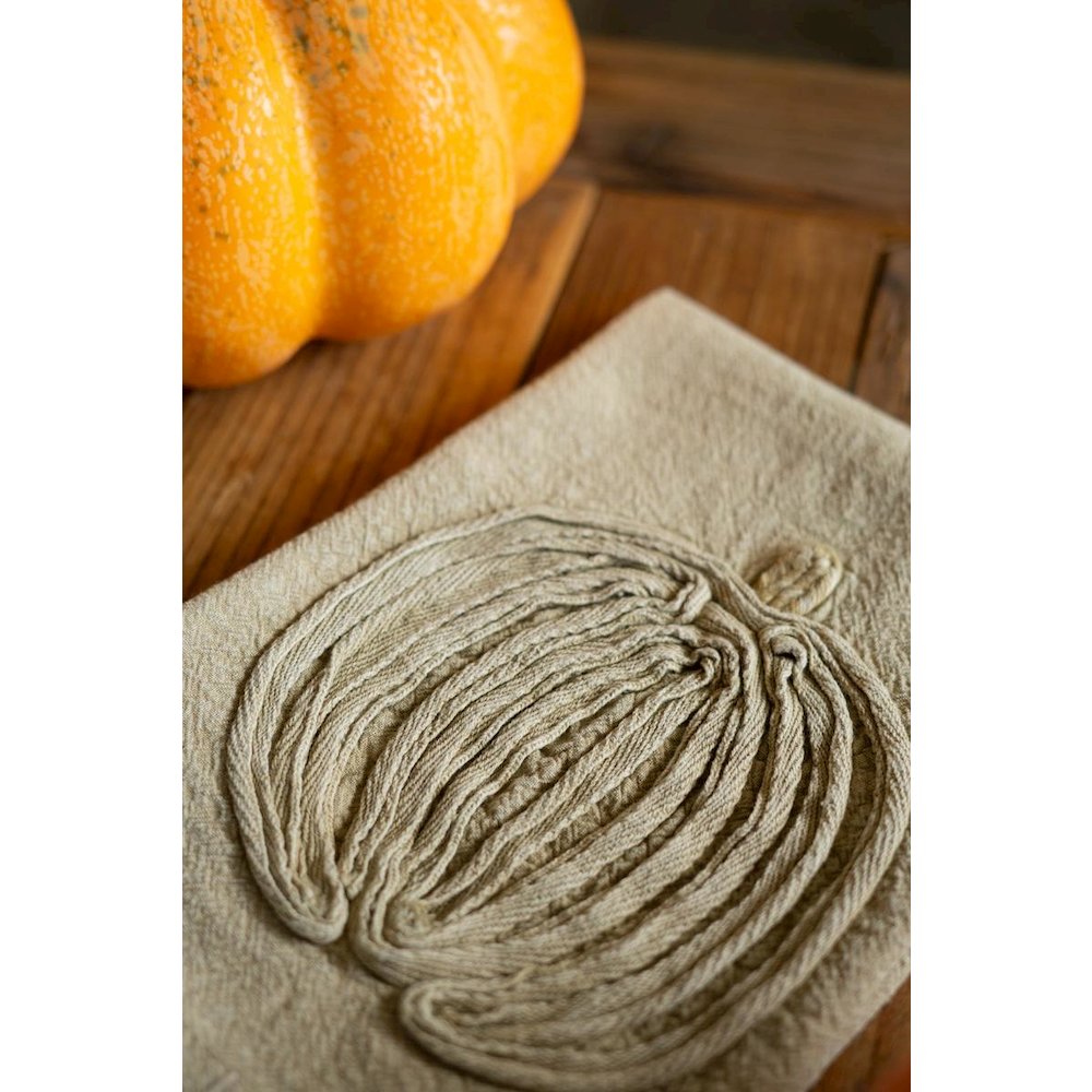 Set Of Three Embroidered Tea Towels - Thanksgiving. Picture 3