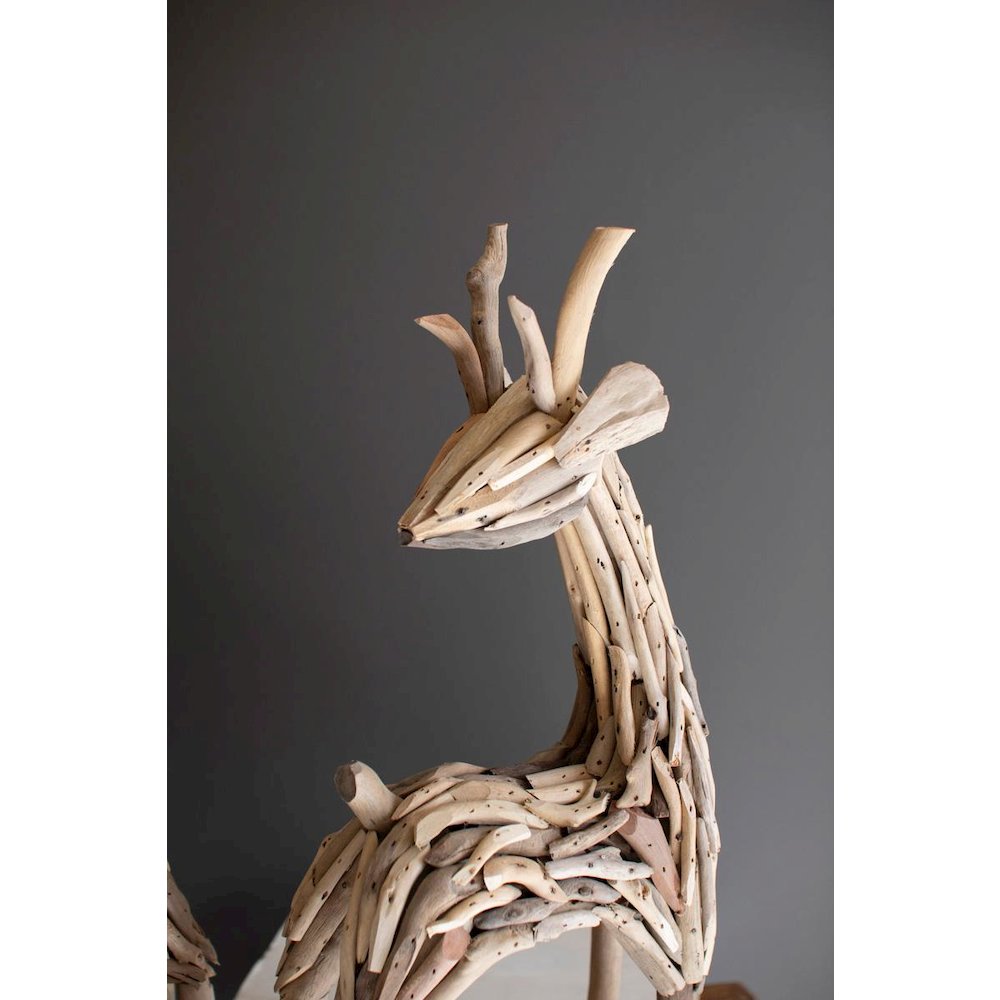 Set Of Two Driftwood Reindeer. Picture 4