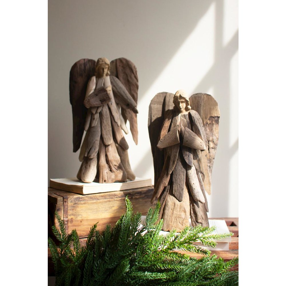 Set Of Two Driftwood Angels. Picture 2