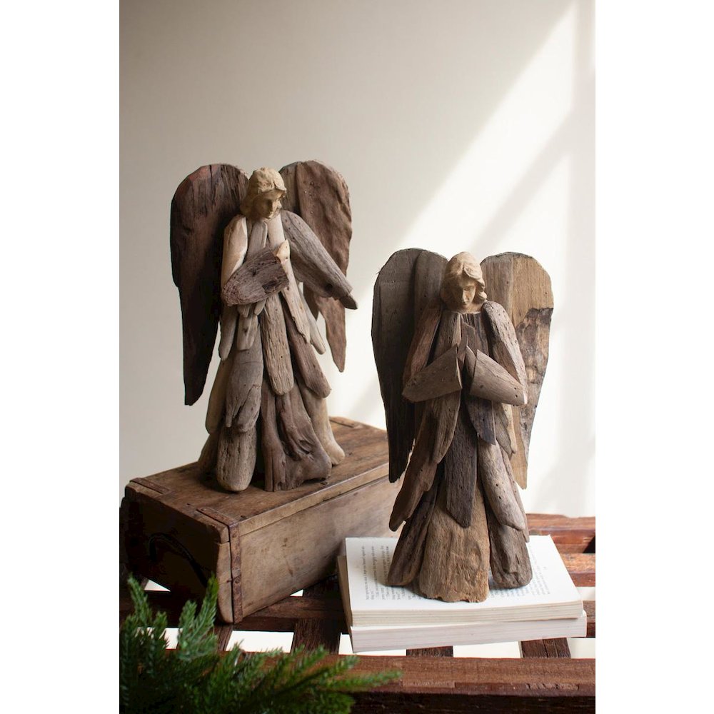Set Of Two Driftwood Angels. Picture 3