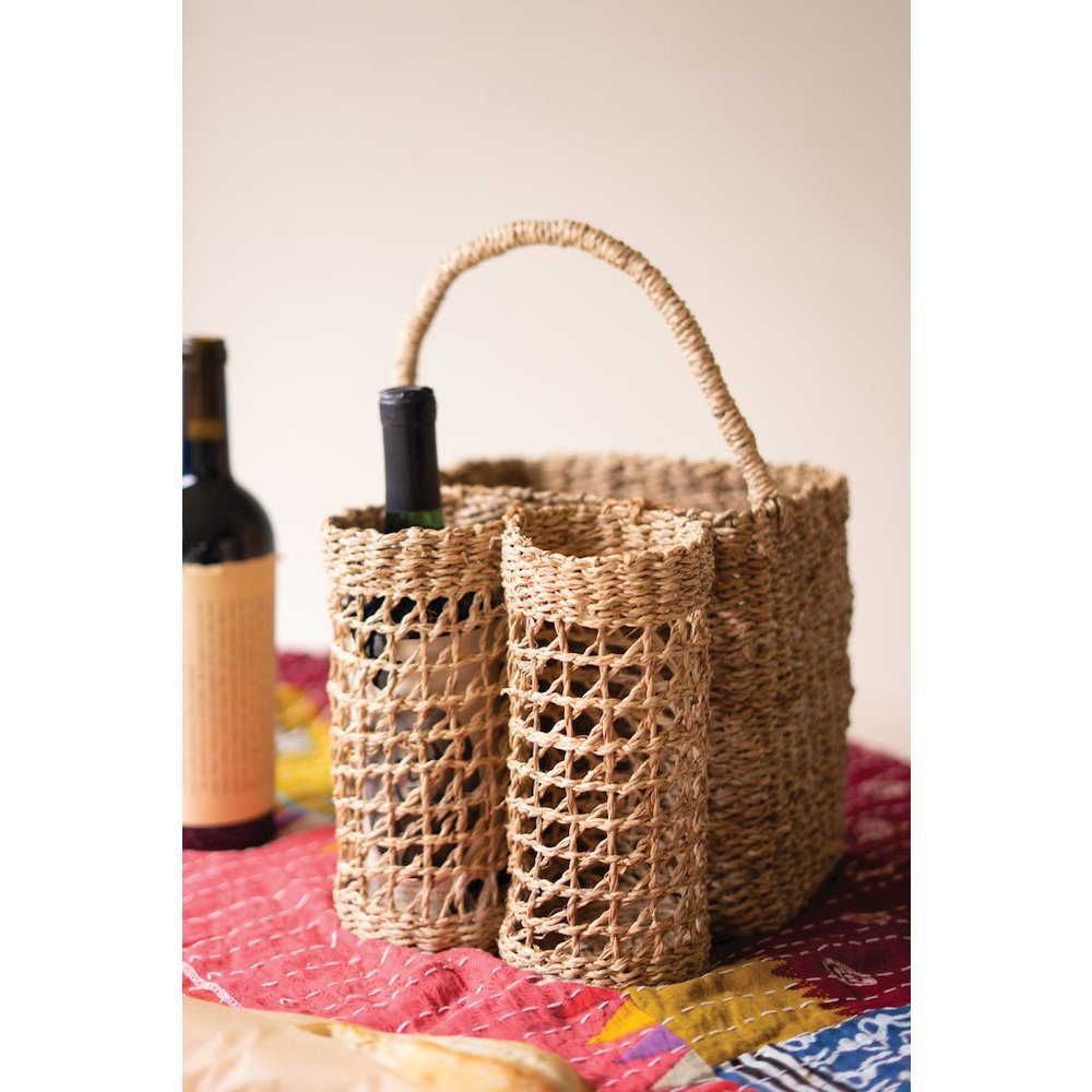 Seagrass Wine and Storage Basket. Picture 1