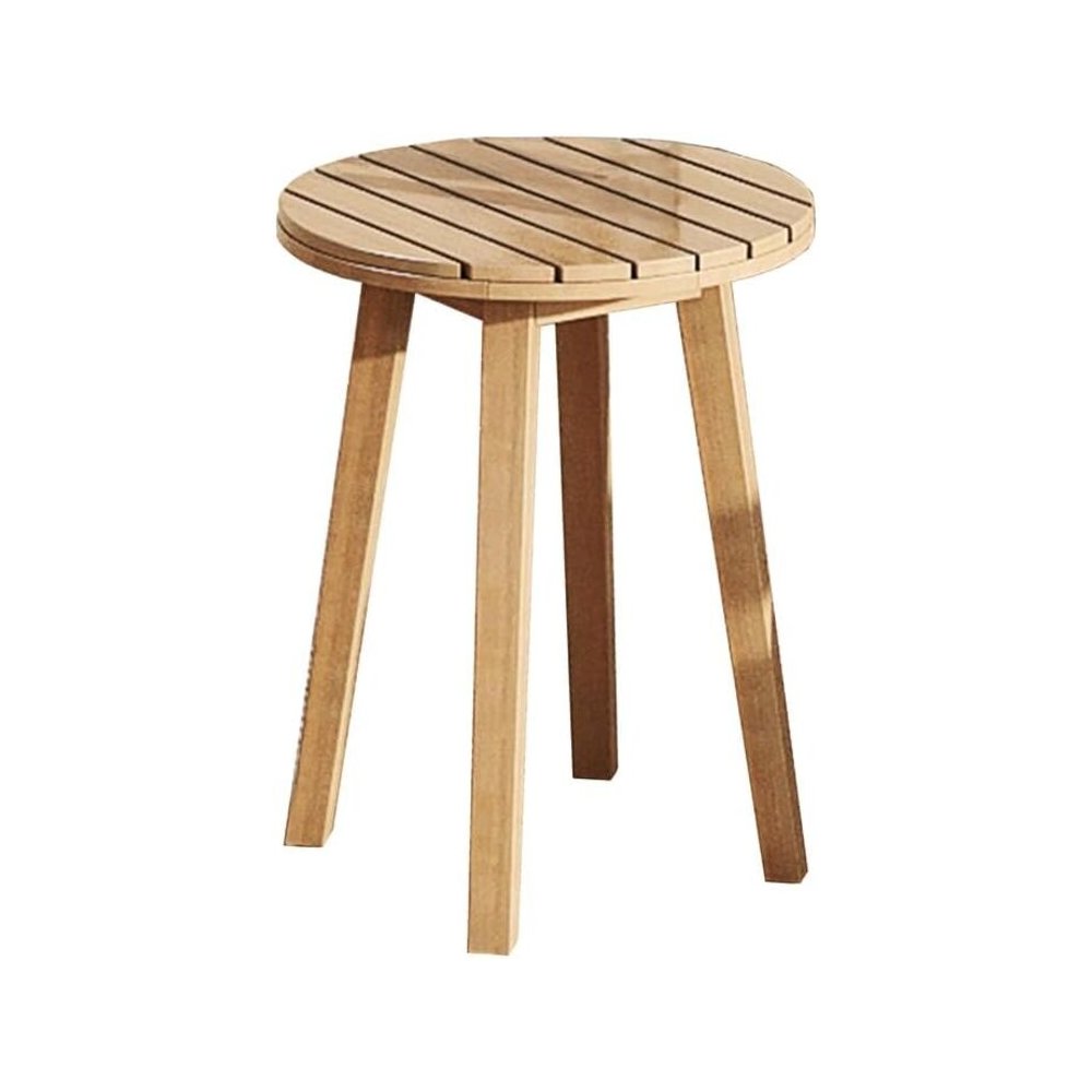 Wesley Wood Patio End Table in Natural. Picture 1