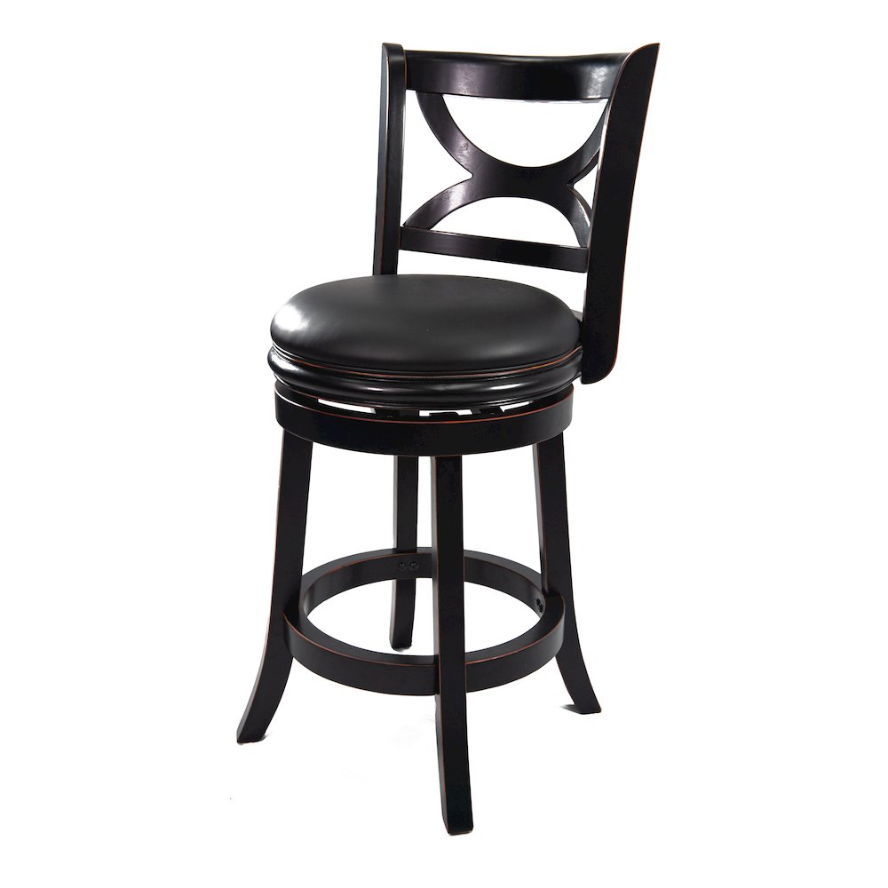 Florence Swivel Counter Stool - Black Sandthru Finish. Picture 3