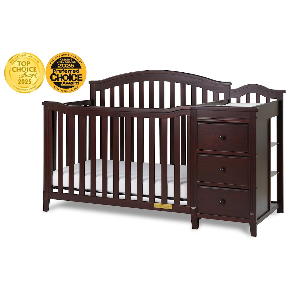 Kali II 4-in-1 Convertible Crib and Changer Espresso. Picture 7