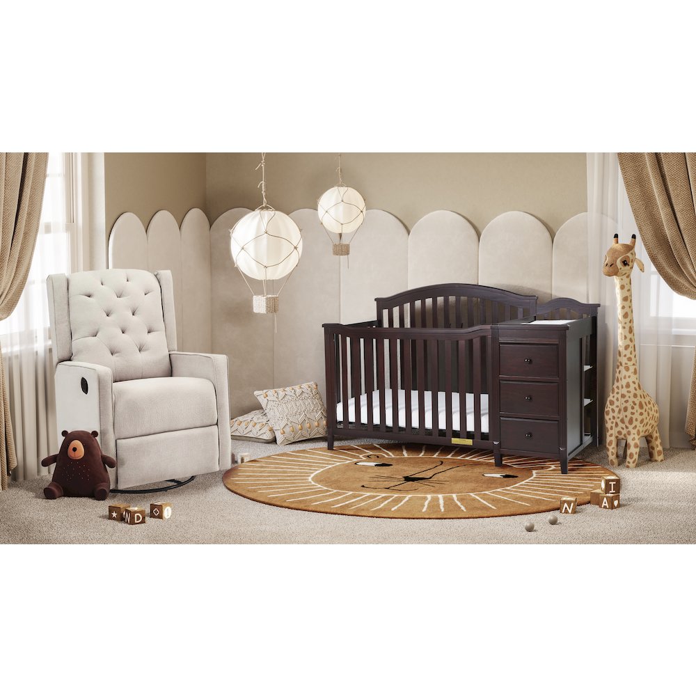 Kali II 4-in-1 Convertible Crib and Changer Espresso. Picture 8