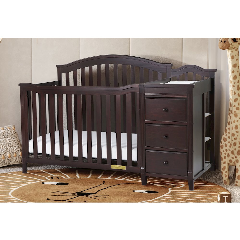 Kali II 4-in-1 Convertible Crib and Changer Espresso. Picture 9