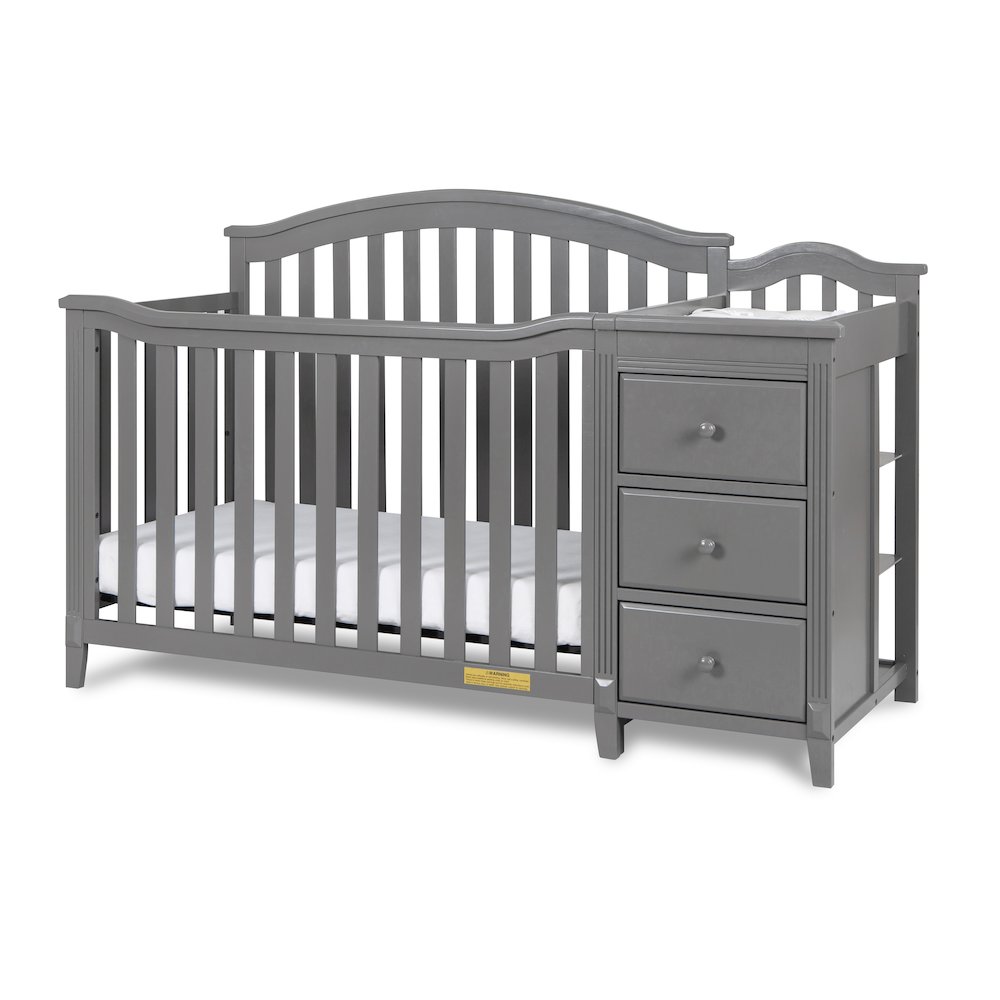 Kali II 4-in-1 Convertible Crib and Changer Gray. Picture 1