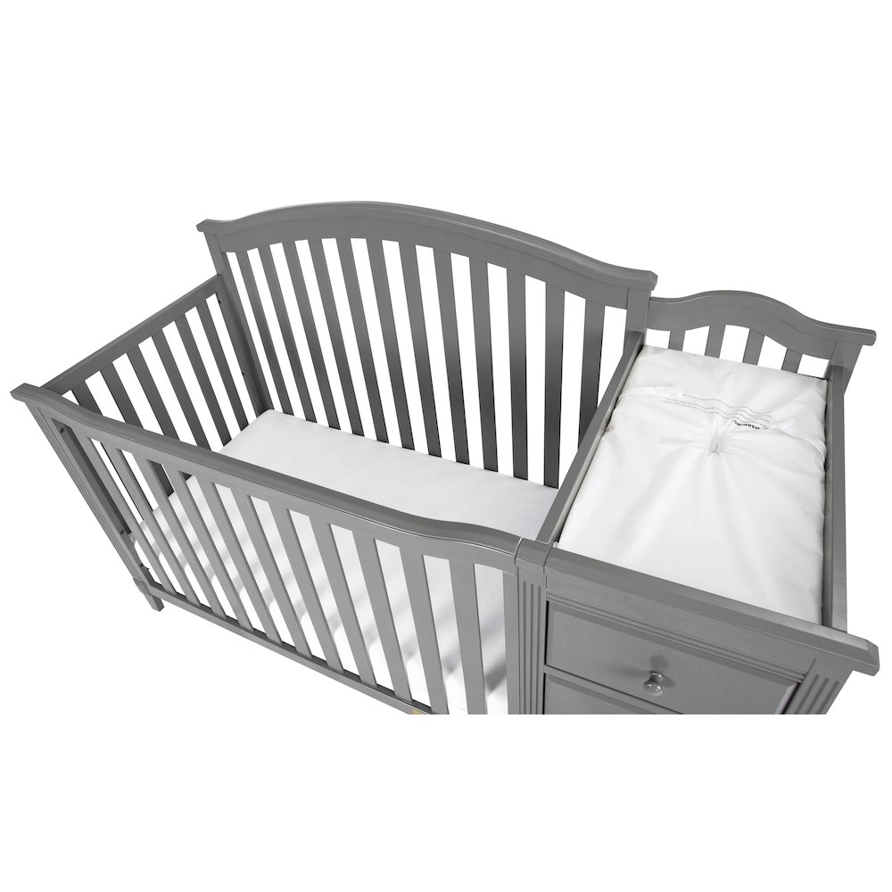 Kali II 4-in-1 Convertible Crib and Changer Gray. Picture 3