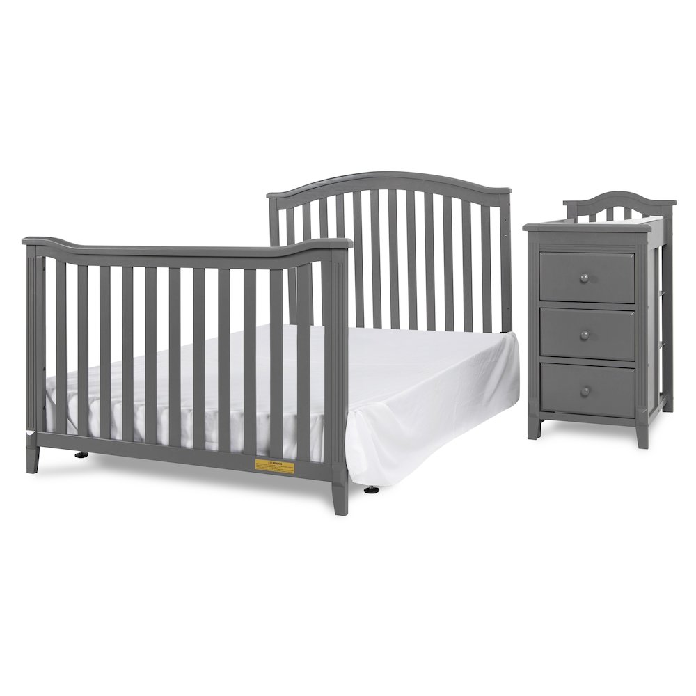 Kali II 4-in-1 Convertible Crib and Changer Gray. Picture 6