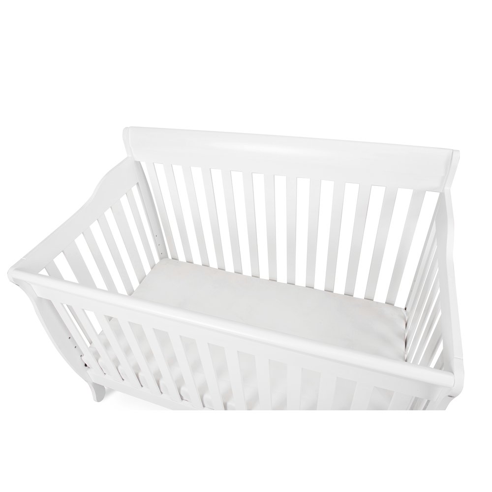 Alice 4-in-1 Convertible Crib with Toddler Guardrail White. Picture 2