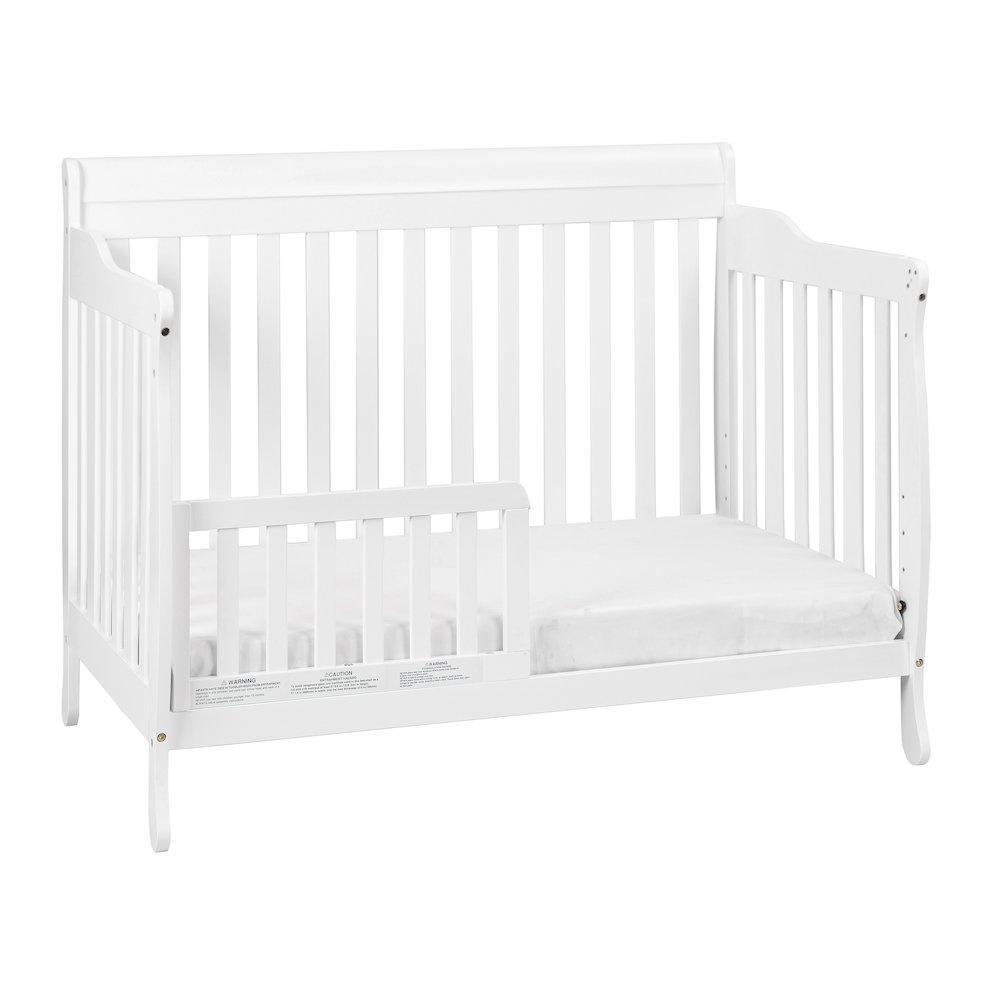 Alice 4-in-1 Convertible Crib with Toddler Guardrail White. Picture 3
