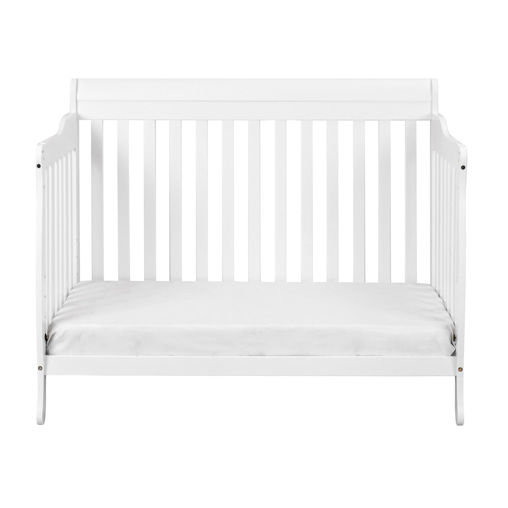 Alice 4-in-1 Convertible Crib with Toddler Guardrail White. Picture 4