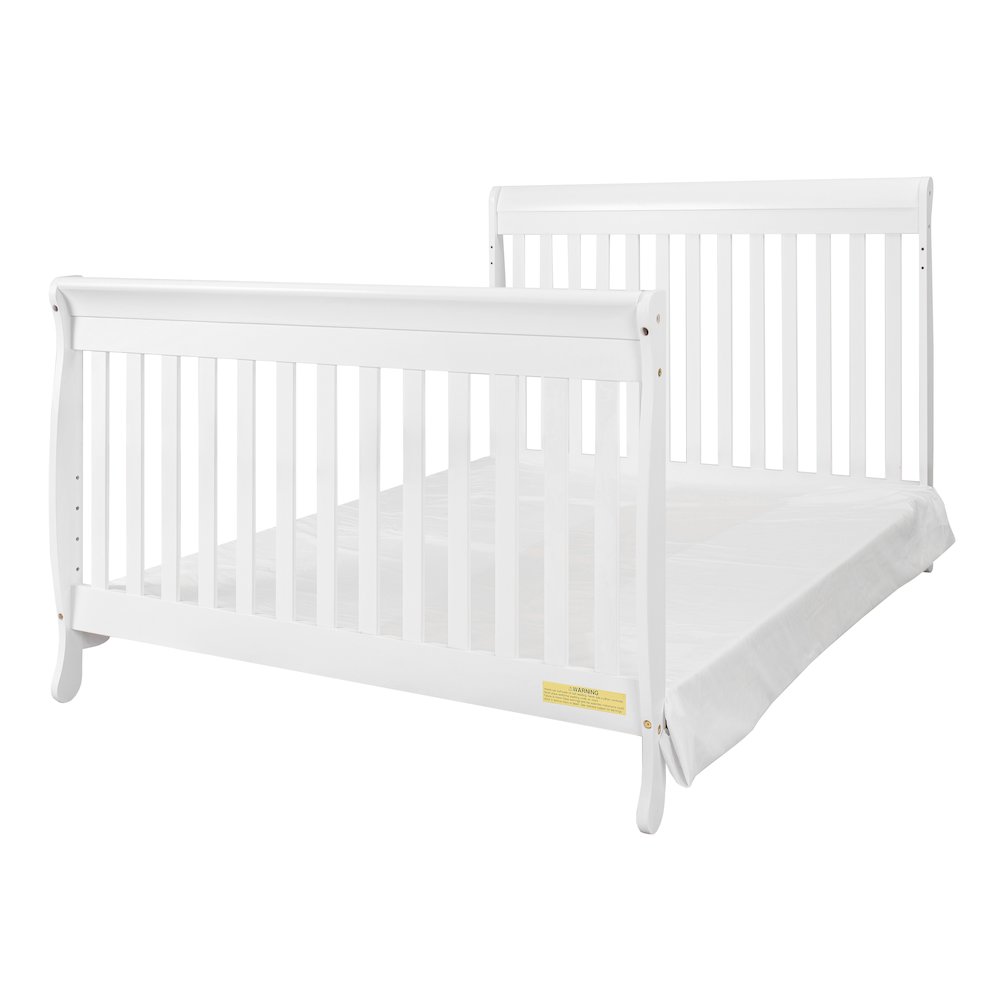 Alice 4-in-1 Convertible Crib with Toddler Guardrail White. Picture 5